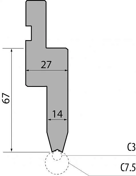 Радиусный инструмент модель PU.67.14-S